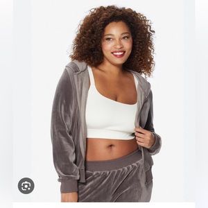 Ruby Ribbon Velour Hoodie